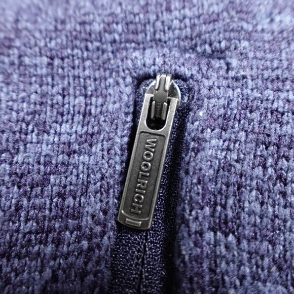 Woolrich quarter Zip Fleece Pullover men's XXL heather blue - Picture 2 of 12